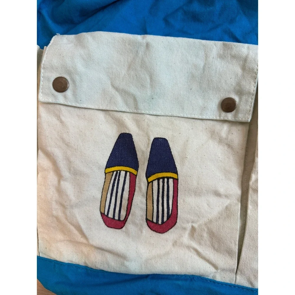 Vintage 80s Catalina Novelty Canvas Beach Drawstring Bag